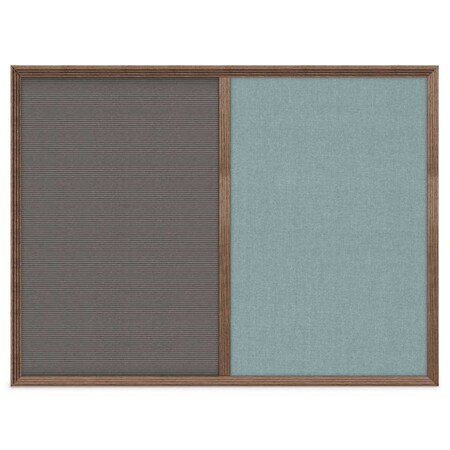 United Visual Products Enclosed Corkboard, 1 Door, 72"x36", 4" Fra UV3425-GOLD-CORK